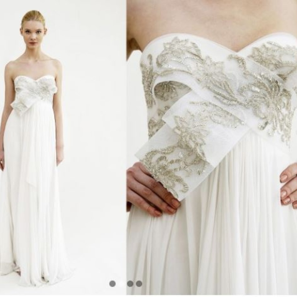 NEW: Marchesa Gabriella Silk Wedding Dress